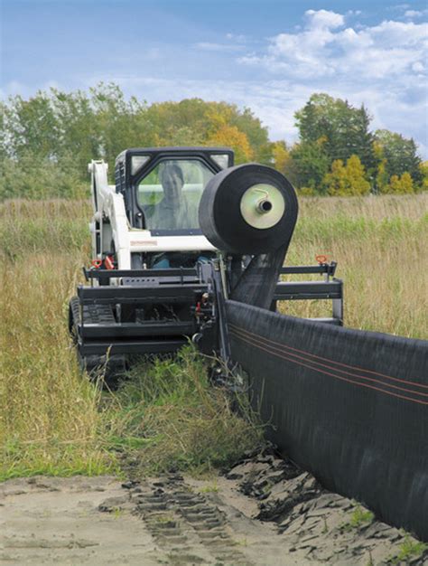 mini skid steer fence installation|skid steer silt fence installer.